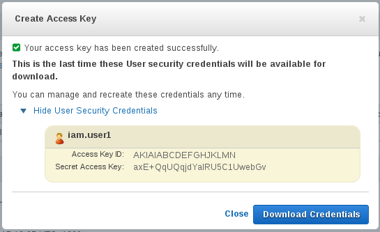 Generate Secret Access Key Aws